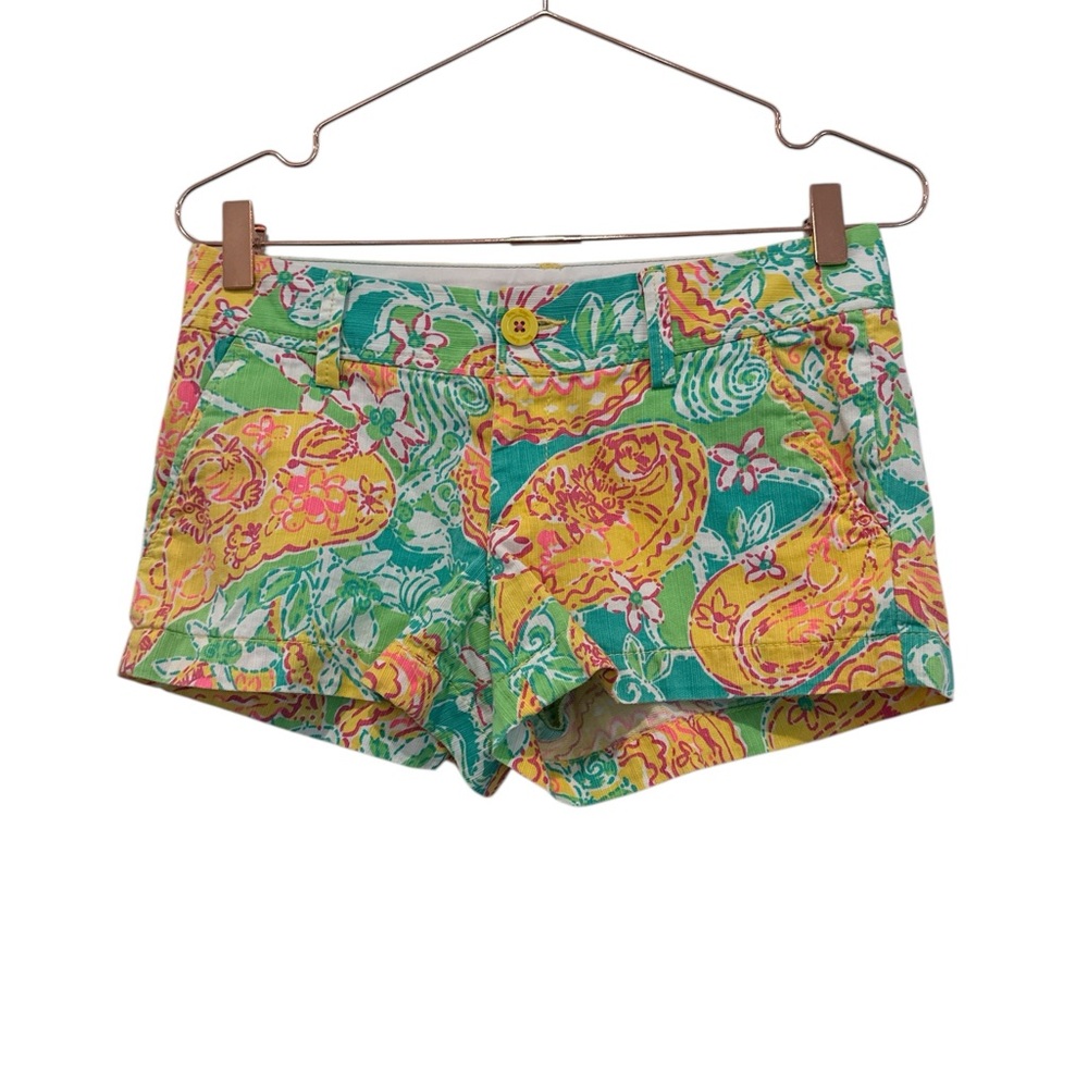 Lilly Pulitzer Tropical Floral High Waist Shorts